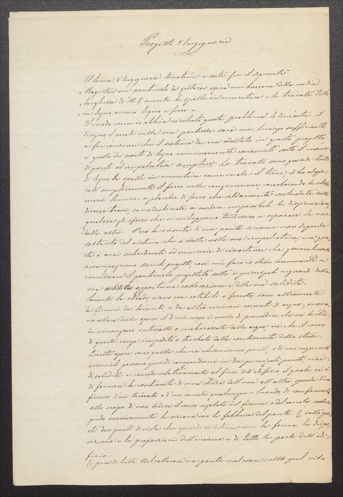 Salemi Pace, Giovanni - Progetto di Ingegneria